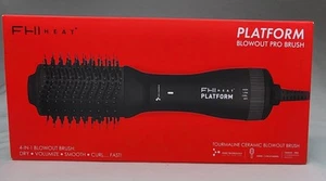 FHI Heat Platform 4 in 1 Blowout Mini Hot Air Brush Tourmaline Ceramic Black - Picture 1 of 4