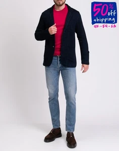 WAVEN Woven Blazer Jacket Size S Linen Blend Single Breasted Notch Lapel  - Picture 1 of 10