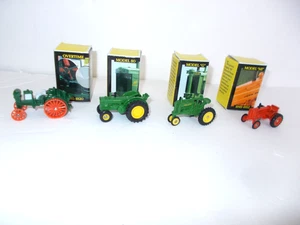 4 Different John Deere Metal Die Cast Farm Tractor Miniature Replica in EXL Cond - Picture 1 of 4