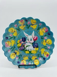 Vintage EASTER Plastic Molded Candy Dish Serving Bowl Plate 9 3/4 Inch - Picture 1 of 4