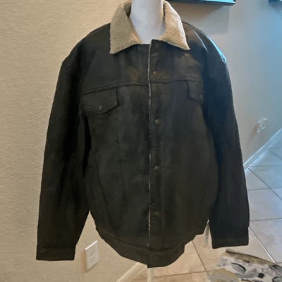 Cripple Creek Men’s L Brown Leather Jacket Sherpa Collar Conceal & Carry NWT - Image 1 of 4