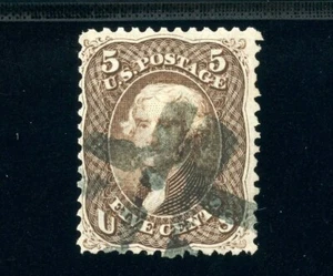 USAstamps Used FVF US Serie of 1861 Jefferson Scott 76a With Black Cancel - Picture 1 of 2