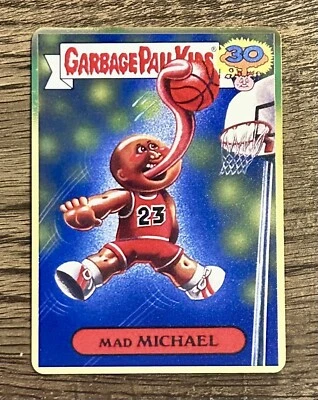 30 号垃圾桶儿童稀有金属金疯狂迈克尔乔丹卡 GPK — 第 1/2 张图片