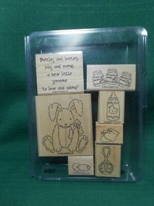 Stampin Up! A New Little Someone Rubber Stamps Set of 7 - Picture 1 of 3