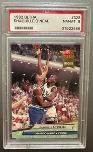 1992 Ultra #328 Shaquille O'Neal Rookie RC PSA 8 - Bild 1 von 2