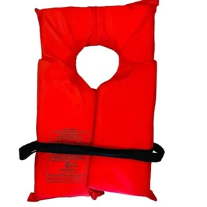 Near Shore Buoyant Vest Type II PFD Adult Universal 30-52 Inches Red 22 inches x - Picture 1 of 3
