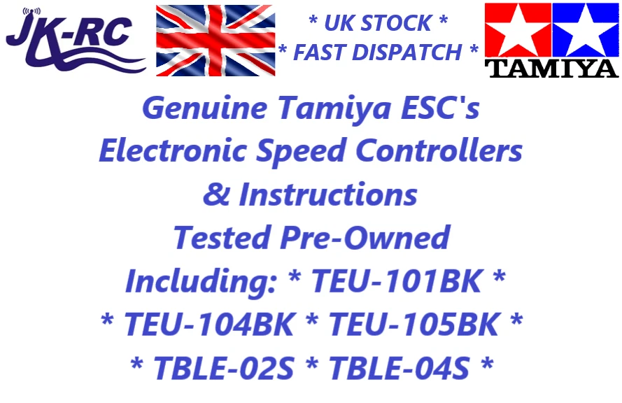 Tested Tamiya ESC/Electronic Speed Controller TEU101BK/TEU104BK/TEU105BK/TBLE02S - Image 1 of 1