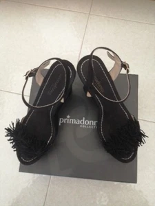 SCARPE DONNA ZEPPA SANDALI ZATTERONI In Camoscio Nero. - Foto 1 di 5