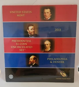 2011 United States Mint Presidential $1 Coin Uncirculated Set - Picture 1 of 2