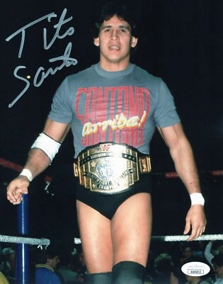 Tito Santana autographed signed 8x10 photo WWF JSA COA El Matador - Image 1 of 2