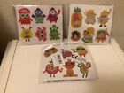 Lot of 3 Diamond Painting Sticker Kits - Gnomes, Monsters, Fruit Includes Stylus