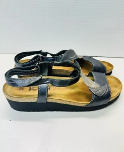 Naot Sandals Womens 39/8 Pamela Slingback Strappy Blue Leather Casual Open Toe - Picture 1 of 6