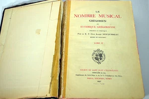 1927 Antique Belgian Book Musical Gregorian Rhythm Study Religious Singing - Picture 1 of 9