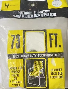 Vintage Wellington Outdoor Furniture Webbing 73 Feet White - Picture 1 of 5