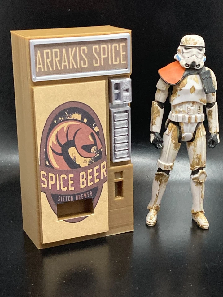 CUSTOM DUNE SPICE VENDING MACHINE 3.75" FIGURE DIORAMA STAR WARS joytoy (K03) - Image 1 of 1