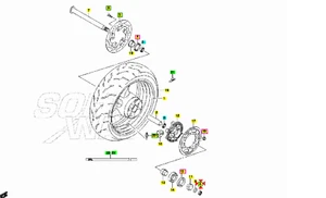 DADO PERNO RUOTA POSTERIORE SUZUKI VEDI APPLICAZIONE IN BASSO - Imagen 1 de 2