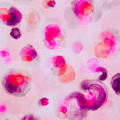 Viskose Jersey mit Tupfen Kugeln rosa lachs pink HILCO 50 x 150 cm Nähen Rayon ♕ - Bild 1 von 4