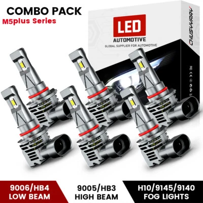 9005 9006 9145 LED Headlight Fog light Kit for Chevy Silverado GMC Sierra 1500 - Image 1 of 4