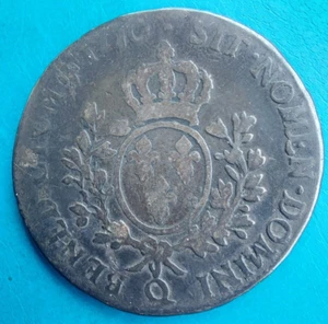Louis XV, Ecu Au Bandeau 1770 Q Perpignan, Clairand R1, Sobin 1 Ex. - Picture 1 of 4