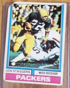 Fútbol americano Topps 1974 #162 Jon Staggers Green Bay Packers - Imagen 1 de 2