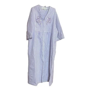 Collections etc Nachthemd Cottagecore Nachthemd gestreift Pyjama Damen XL - Bild 1 von 4