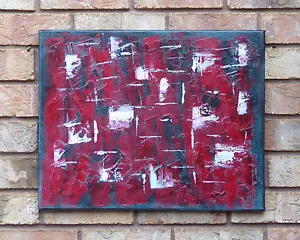 "Austauschplatz" - Original strukturiertes abstraktes Gemälde * GlowinGlass * 16" x 20" - Bild 1 von 2