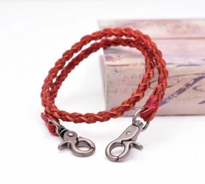 22" Gatillo Trenzado Cuero Balancín Motociclista Jeans Llaveros Cartera Llavero Hombres - Imagen 1 de 8