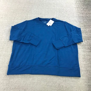 Majestic Filatures Sweater Womens 1 Sweatshirt Blue Crew Neck Sweat Soft Touch - Picture 1 of 11