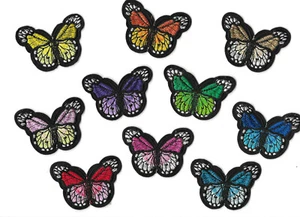 Butterfly Sew on Patch Embroidery Badge Craft Sewing Pick a Color - Picture 1 of 6