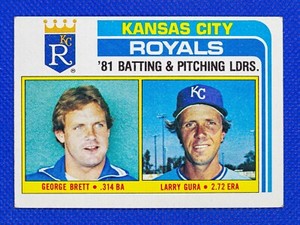 George Brett #96 (1982 Topps) Team Checklist Card, Kansas City Royals, HOF