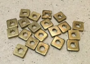 2 BA Pressed Square Brass Nuts. British Made MG PT1116 - Picture 1 of 1