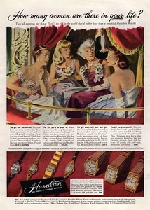 1947 Hamilton Women's Watch Original Color Print Ad - Picture 1 of 1