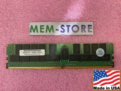 HX-ML-1X644RV-A-MB V2P-ML-1X644RV-A 64GB DDR4-2400 PC4-19200 LRDIMM Server RAM - Image 1 of 2