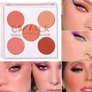 5 Color Palette Matte Powder Rouge Cheeks Blushes Baked Minerals Powder Blusher - Picture 1 of 12
