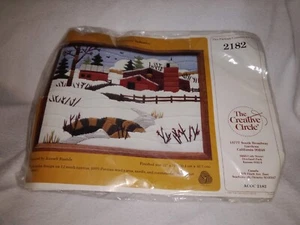 Vintage 1983 Cross Stitch Kit Winter Splendor New Old Stock Barn Walking Bridge - Picture 1 of 5