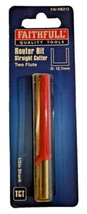 159 Faithfull Router Bit TCT Straight Cutter Two Flute FAI RB212 12.7 x 63mm - Picture 1 of 3