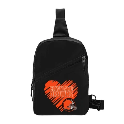 Love Style Cleveland Browns Black Chest Package Folding Cross-body Chest Bag Cover