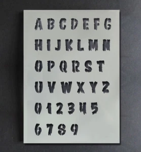 Halloween Plantilla Alfabeto a-Z 0-9 Letras Números Paint Personalizar Reusable - Imagen 1 de 11