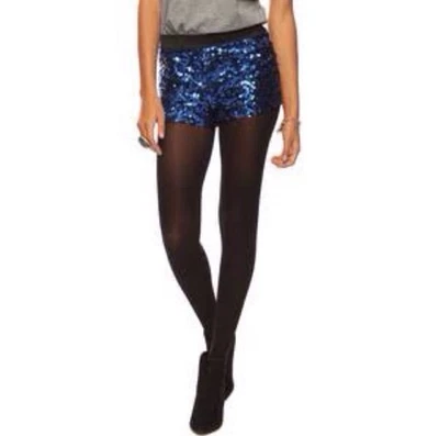 Forever 21 Vintage Sequin Micro Mini Shorts Hot Pants Y2K Disco Rave Size Small - Image 1 of 4