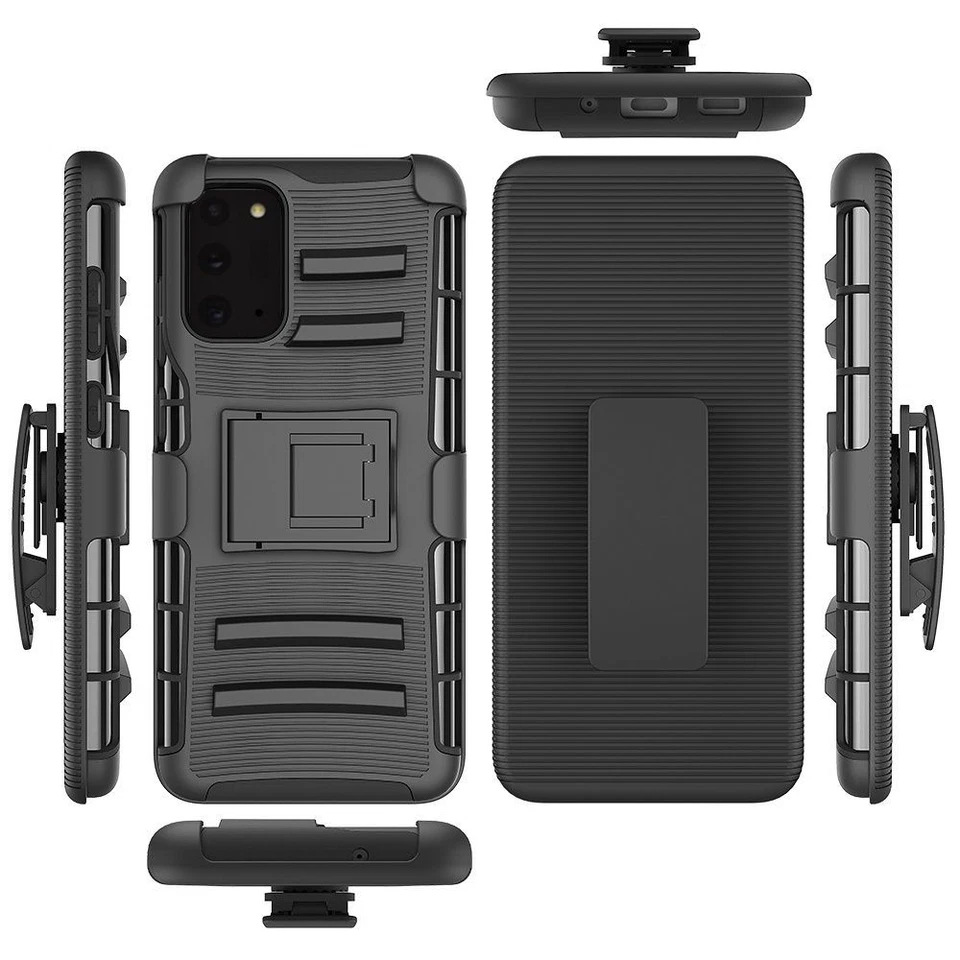 "GSA Rubberized Holster Case w/Kickstand for Galaxy Note 20 - Black" - Image 1 of 1