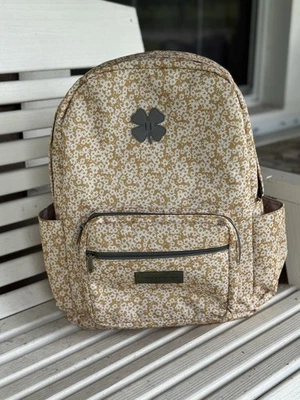 Lucky Brand женщин цветочный рюкзак рюкзак холст большой новый без ЯРЛЫКОВ кожаная отделка - Изображение 1 из 4