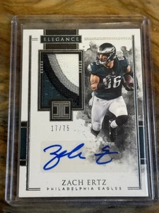 2018 Panini Impeccable Elegance Veteran /75 Zach Ertz #EVP-ZE Patch Auto - Picture 1 of 2