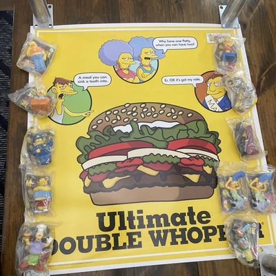 Simpsons Movie/Burger King Poster 2007 - Ultimate Double Whopper and toys   - Image 1 of 4