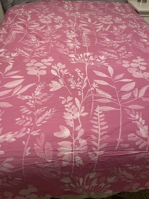 Bluebellgray Fleur QUEEN Duvet~ CERISE PINK~ 100% Cotton~ Very Good Condition - Image 1 of 4