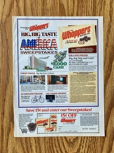 Vintage Magazine Ad Leaf Whoppers America Sweepstakes 1984, Chocolate Candy - Picture 1 of 4