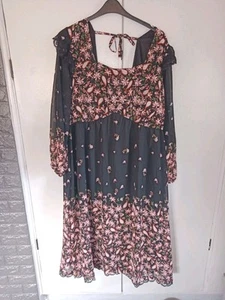 Simply Be Chiffon Midi Maxi Dress Floral Unworn Plus Size 26 - Picture 1 of 7