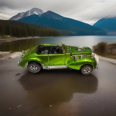 Hot Wheels Redline Classic Cord Car 1970 verde claro hecho en Estados Unidos Foto 1 de 4