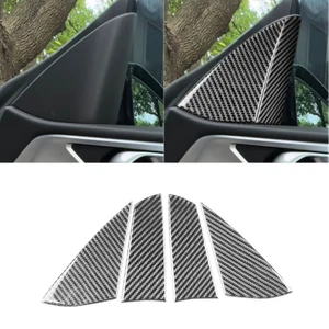 Real Black Carbon Fiber A-pillar Speaker Trim For BMW 4Series M4 G22 G82 G83 21+ - Picture 1 of 11