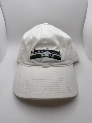 Gorra de golf Smathers & Branson para hombre con tirantes blanca punta de aguja con logotipo Foto 1 de 4