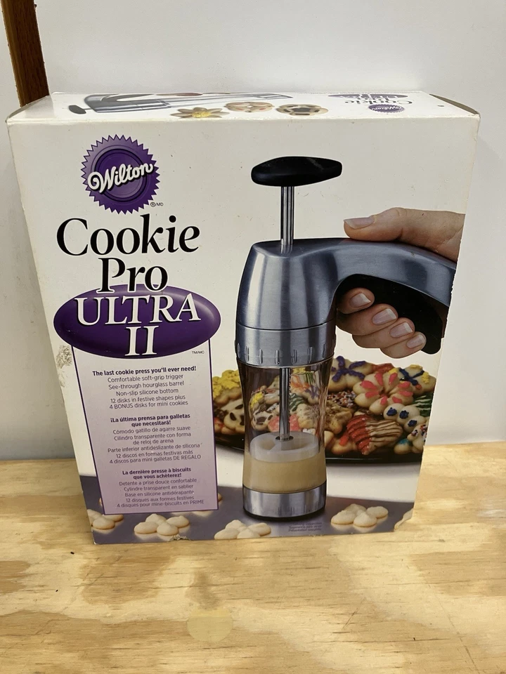 Prensa para galletas Wilton Cookie Pro Ultra II 100 % juego completo 16 discos de cocina Foto 1 de 4